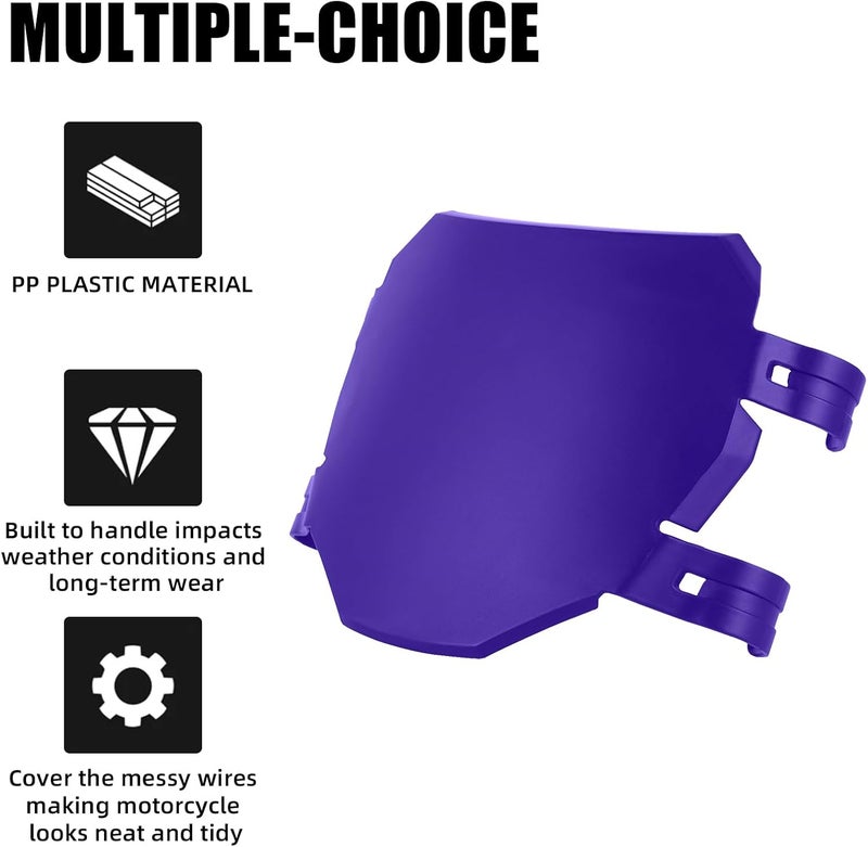 BAOUFF Front Number Plate for Ebike,8.78″*6.69″ Plate Replacement for Ridstar Q20/Tutti Soleil 01/Surron Light Bee/Talaria Sting MX3 MX4 MX5/E Ride Pro/Super 73/X160/X260-Purple - Image 3